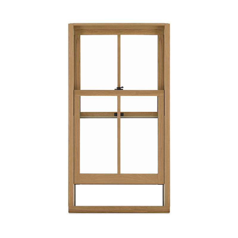 Signature Ultimate Double Hung G2 Window Interior View Open In White Oak