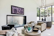 Livingroom with Marvin Signature Modern Direct Glaze and Casement Windows